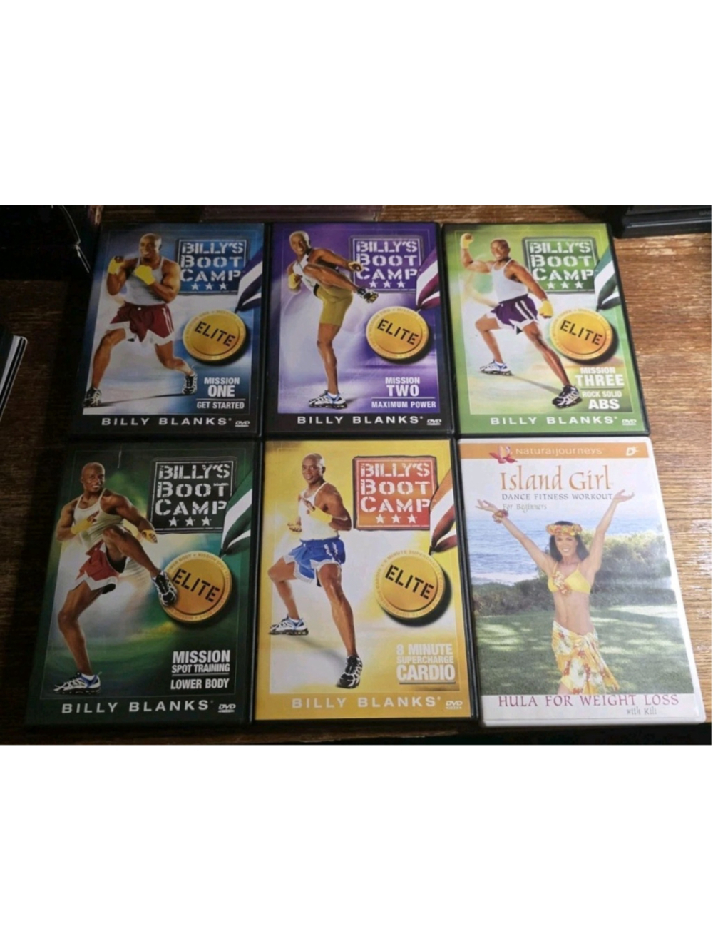 Billy’s BootCamp Workout DVD Lot + Hula for Weight Loss – 6 Fitness Movies